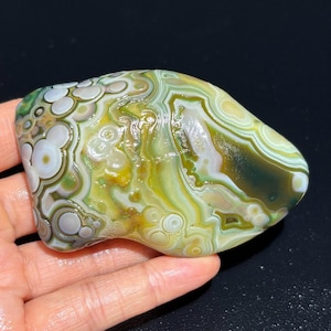 Beautiful Gobi Agate Eye Agate Stone From Mongolia, Natural Desert Tumbled Palm Stone, Healing Agate, Unique Gift. #146