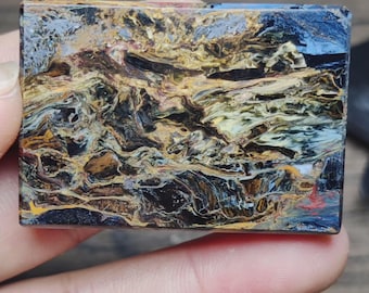 Natural Namibia Pietersite Gemstone, Multi-Fire Loose Stone, Jewelry Making