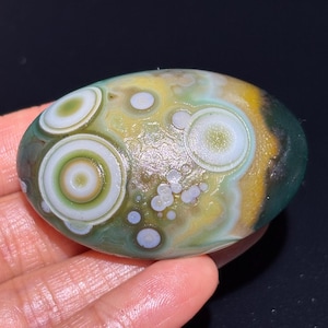 Beautiful Gobi Agate Eye Agate Stone From Mongolia, Natural Desert Tumbled Palm Stone, Healing Agate, Unique Gift. #275