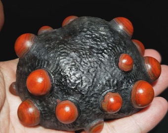 Natural Gobi Eye Agate Stone From Mongolia, Desert Tumbled Palm Stone.