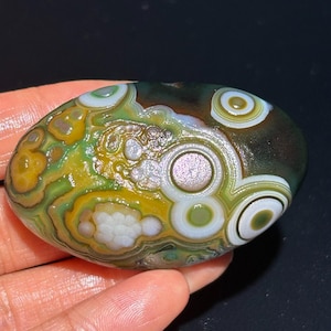 Beautiful Gobi Agate Eye Agate Stone From Mongolia, Natural Desert Tumbled Palm Stone, Healing Agate, Unique Gift.