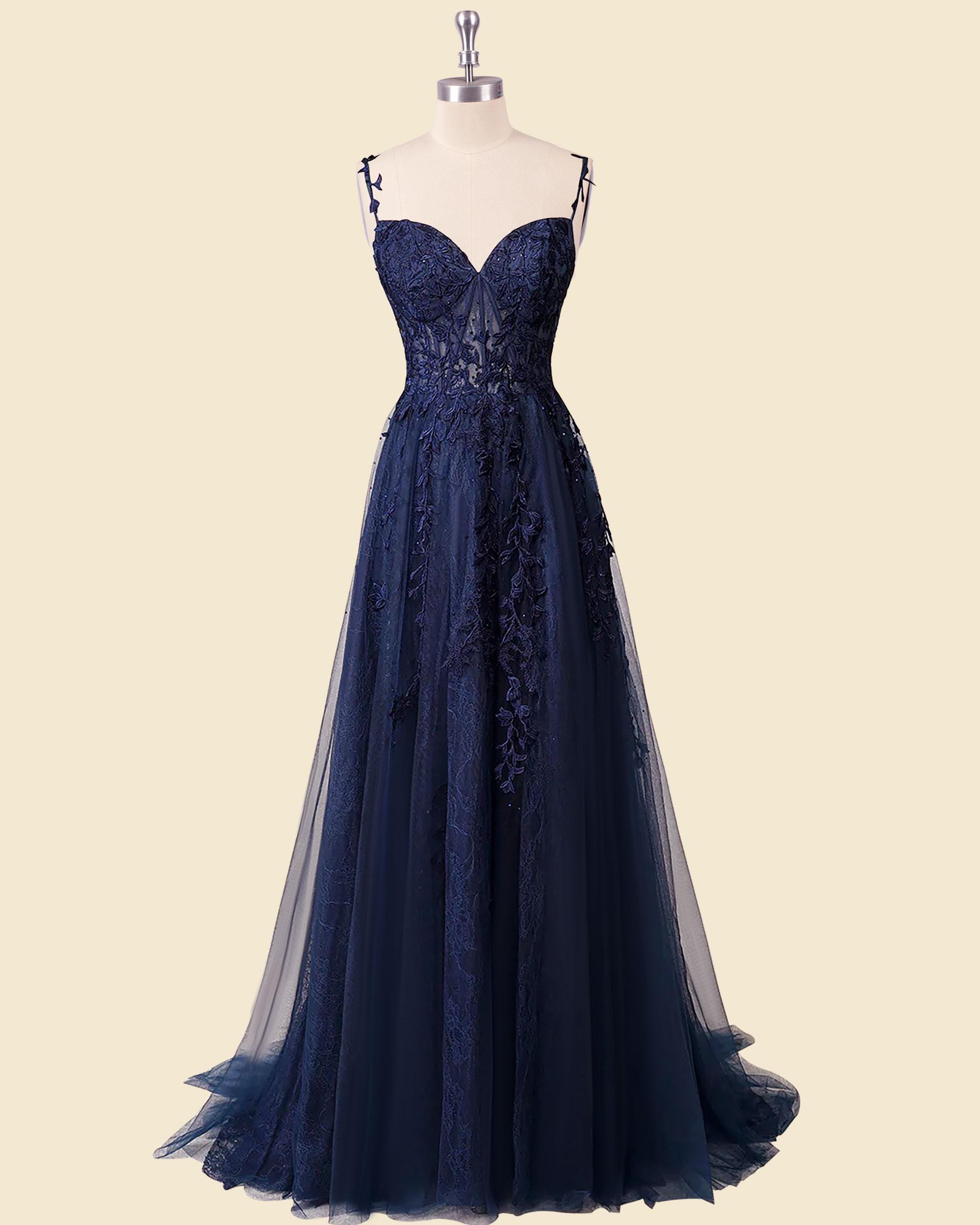 elegant navy blue prom dresses Navy Blue Long Prom Dresses Satin Evening Gowns Dresses Elegant – jkprom main image 1