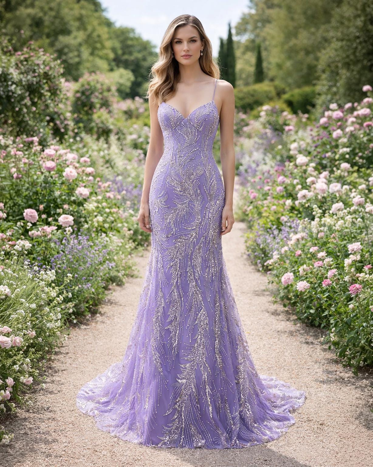 lilac purple formal dress Prom 2026 Regencycore Lace, Custom Made Satin Evening Gown, Gala Wear Blue