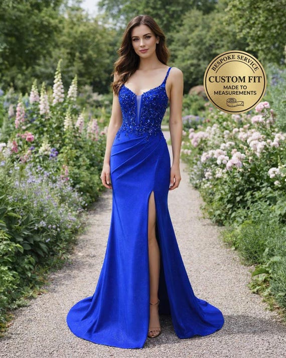 glitter blue prom dress 2026 Maximalism, Custom Made Satin Evening Gown, Formal Gala Wear light blue corset prom dress