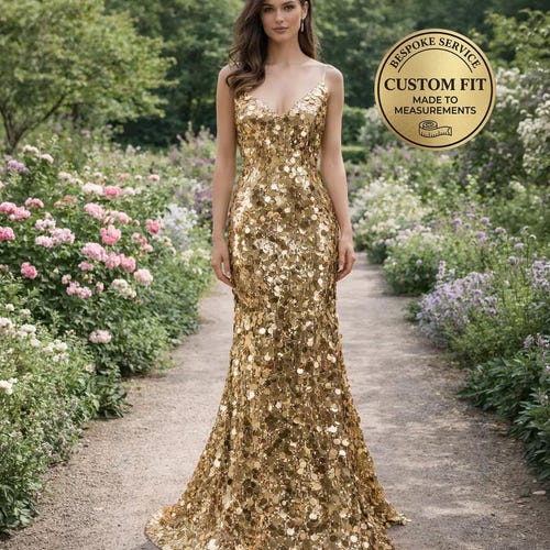 green emerald velvet dress Golden Glitter Corset Long Prom Dress with Flowers main image 1