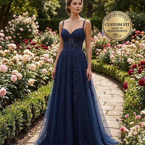abundant charm navy blue 3d floral applique maxi dress Navy Blue 3D Floral Applique Maxi Dress | Womens | Medium (Available in 2X, L) | 100% Polyester | Lulus | Holiday Dresses