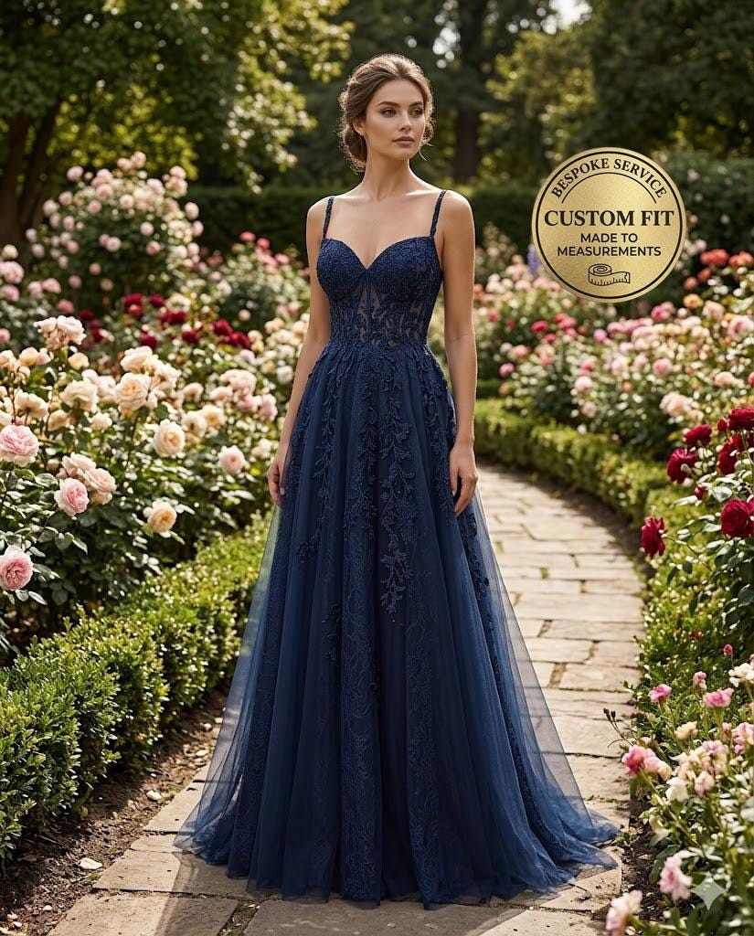 macys prom dresses navy blue Macy Dress in Navy Blue – Macy's Dollhouse main image 0
