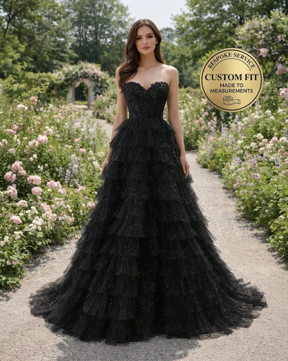black prom dresses 2026 Dress Glitter Maximalism, Custom Made Satin Evening Gown, Formal Gala Wear Sequins Trend Collections