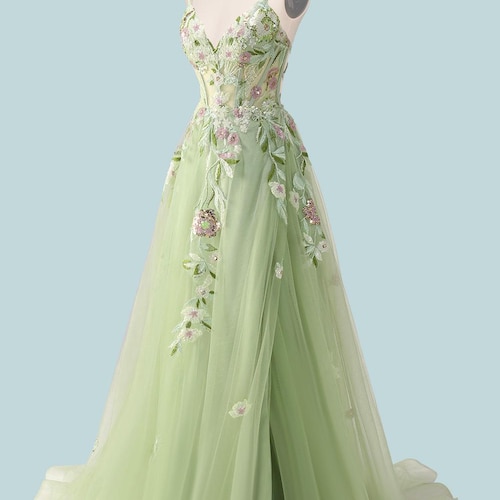 sachin and babi light blue dress LONG SLEEVE A-LINE CHIFFON DRESS CDCD243C main image 1