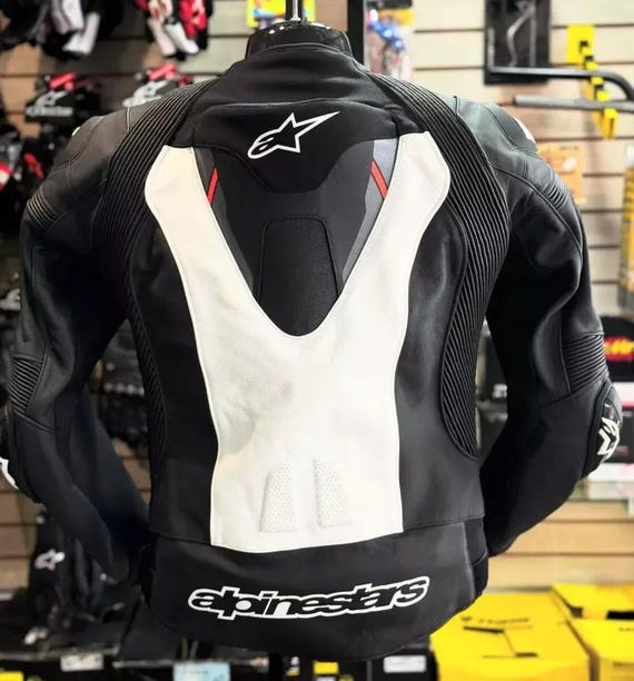 Alpinestars MotoGP biker racing Leather Jacket genuine Cowhide Bikers Racing leather Jacket road safety leather jacket for riders.