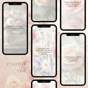 Elegant Printable Affirmation Cards | 30 Inspiring Designs for Positive Thinking & Motivation | Digital Download