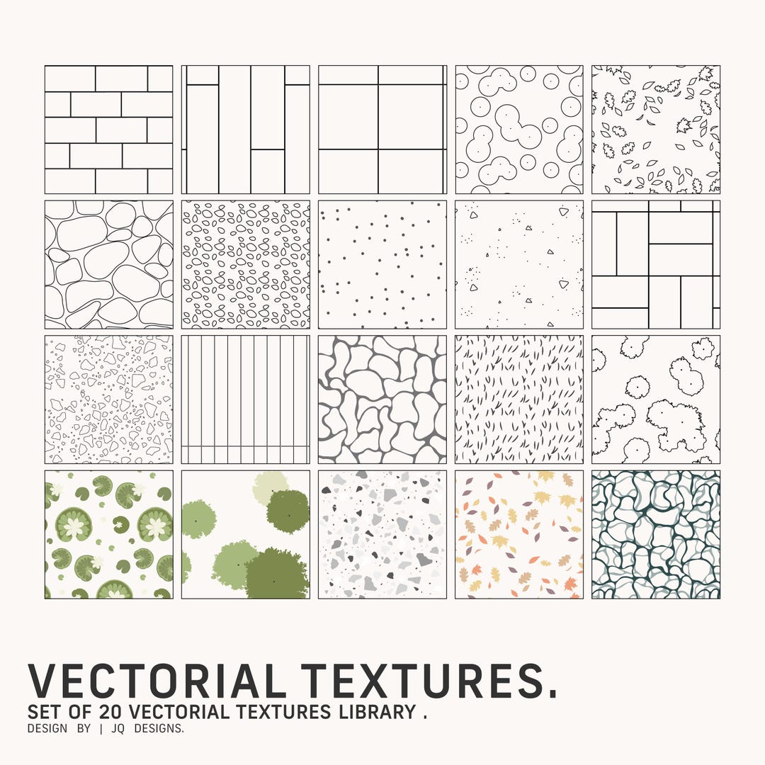 20 Organic Vector Textures | Seamless CAD Patterns (digital Download ...