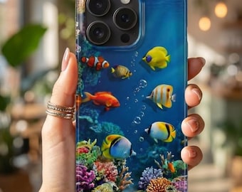 Etui na telefon Frutiger Aero – etui na iPhone'a 17 z motywem rybek akwariowych + wszystkie modele iPhone'ów i serii Samsung