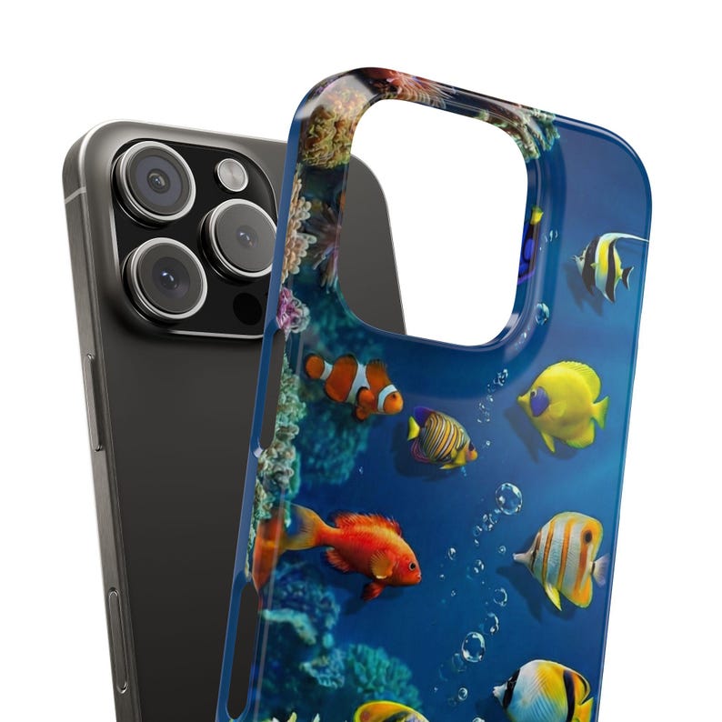 Capa para celular Frutiger Aero – Capa para iPhone 17 com estampa de peixes de aquário + Todos os iPhones e séries Samsung imagem 19