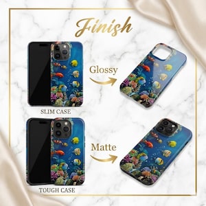 Capa para celular Frutiger Aero – Capa para iPhone 17 com estampa de peixes de aquário + Todos os iPhones e séries Samsung imagem 2
