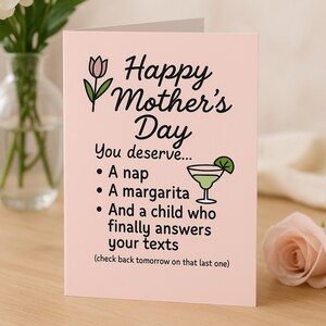 Personalized Mothers Day Card From Daughter, Funny Mom Greeting Card, Funny Mothers Day Card, Cute Mothers Day Cards, Mothers Day Keepsake