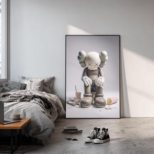 3D KAWS Figure Poster: Hypebeast Room Decor (Digital Download)