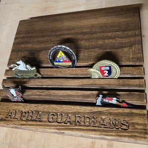 Military Challenge Coin Display