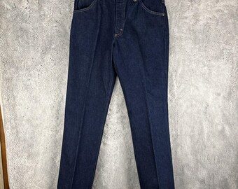 Vintage 1970s 70s 1980s 80s Lee 81-LJ Indigo Blue Denim