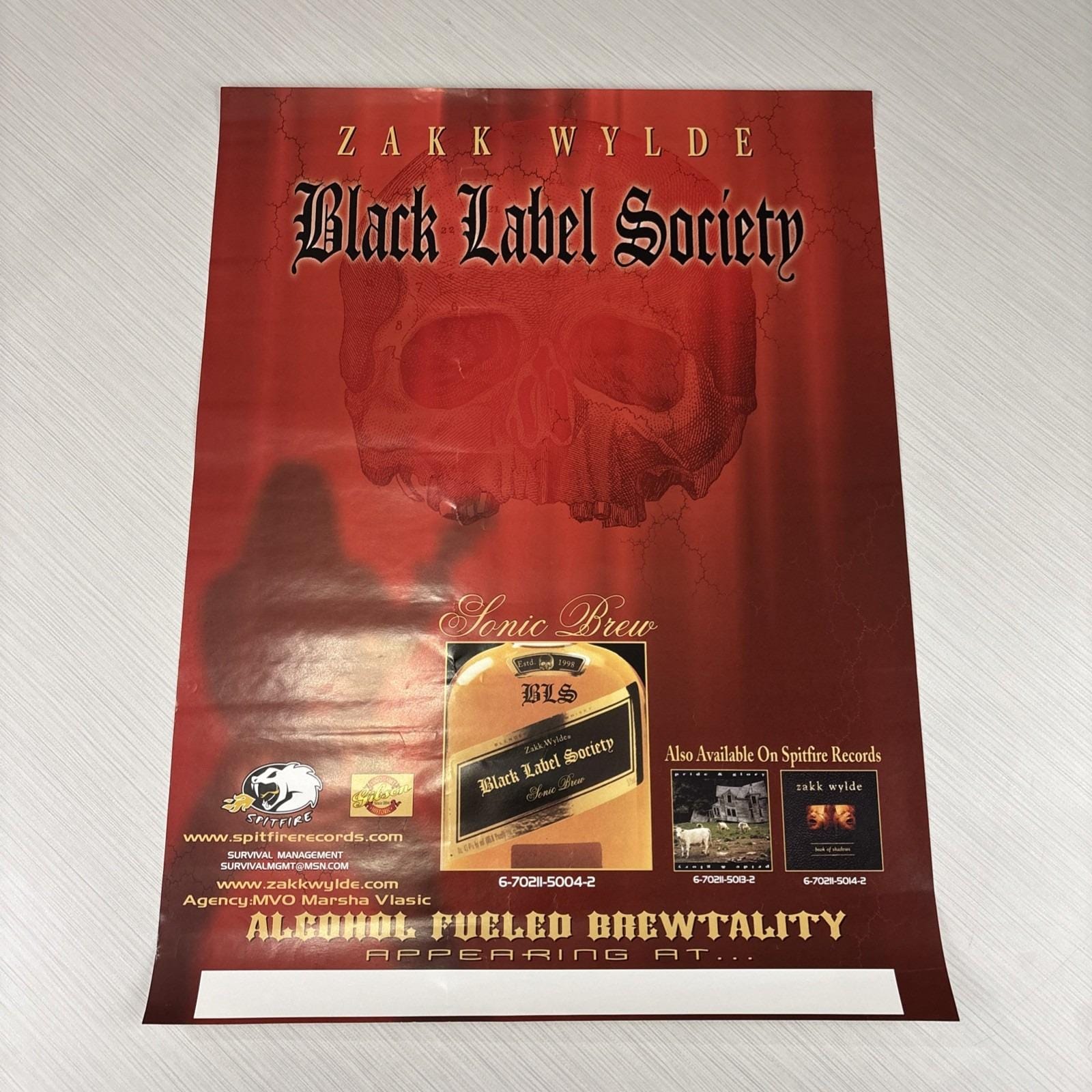 激レア！非売品　ザック・ワイルド ソニック・ブリュー B2告知ポスター 新品 Zakk wylde - Etsy 日本
