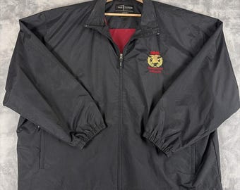 Page & Tuttle ヴィンテージ NRA 会員用 フルジップ ブラック ナイロン ウィンドブレーカー メンズ 3XL