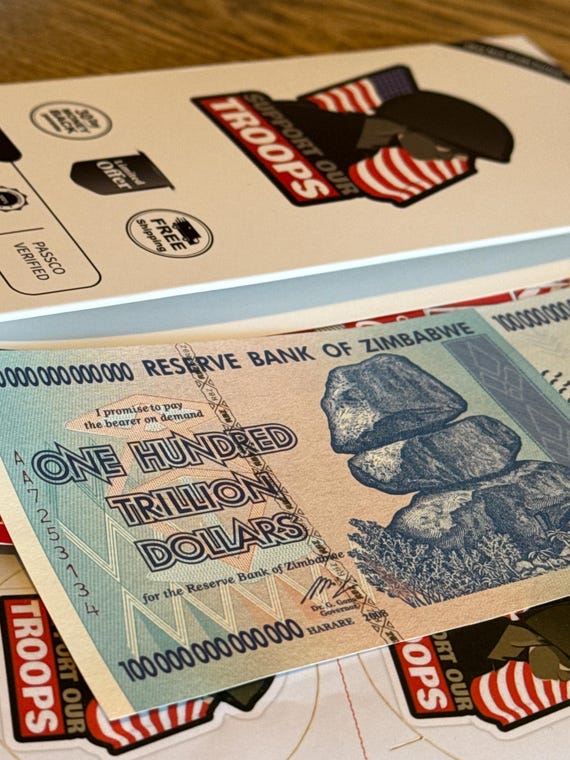 ジンバブエ 100兆ドル紙幣、AA-2008、P-91、未使用 - Etsy 日本