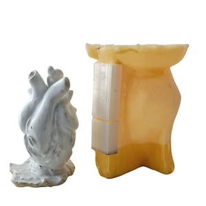 3D Anatomical Heart Candle Mold 13 cm – Silicone Mold for Gypsum, Resin, Concrete, Wax | Reusable Professional Mold