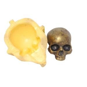 Skull Face Silicone Mold for Soap and Candles | Handmade 3D Mold | Horror Mold for Gothic Wax, Resin or Plaster Crafts – 70ml