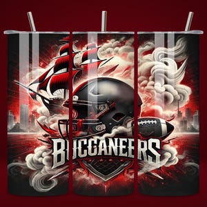 BUCCANEER 20オンス スキニー タンブラー ラップ PNG、NFL からのシームレスなデザイン、20オンス 昇華タンブラー、デジタル ダウンロード テンプレート
