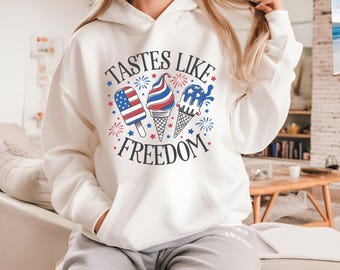 Sudadera con capucha del 4 de julio "Sabe a libertad"