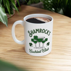Shamrock&#39;s St Patricks Day Mug, St Patricks Day Mug, St Patricks Shirt, Irish Mug, Gift for St Patricks Day, Ceramic Mug, 11oz