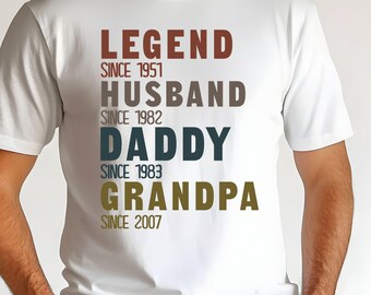 Customizable Grandpa Shirt – Personalized Gift for Grandpa, Custom Family T-Shirt, Best Grandpa Ever Tee