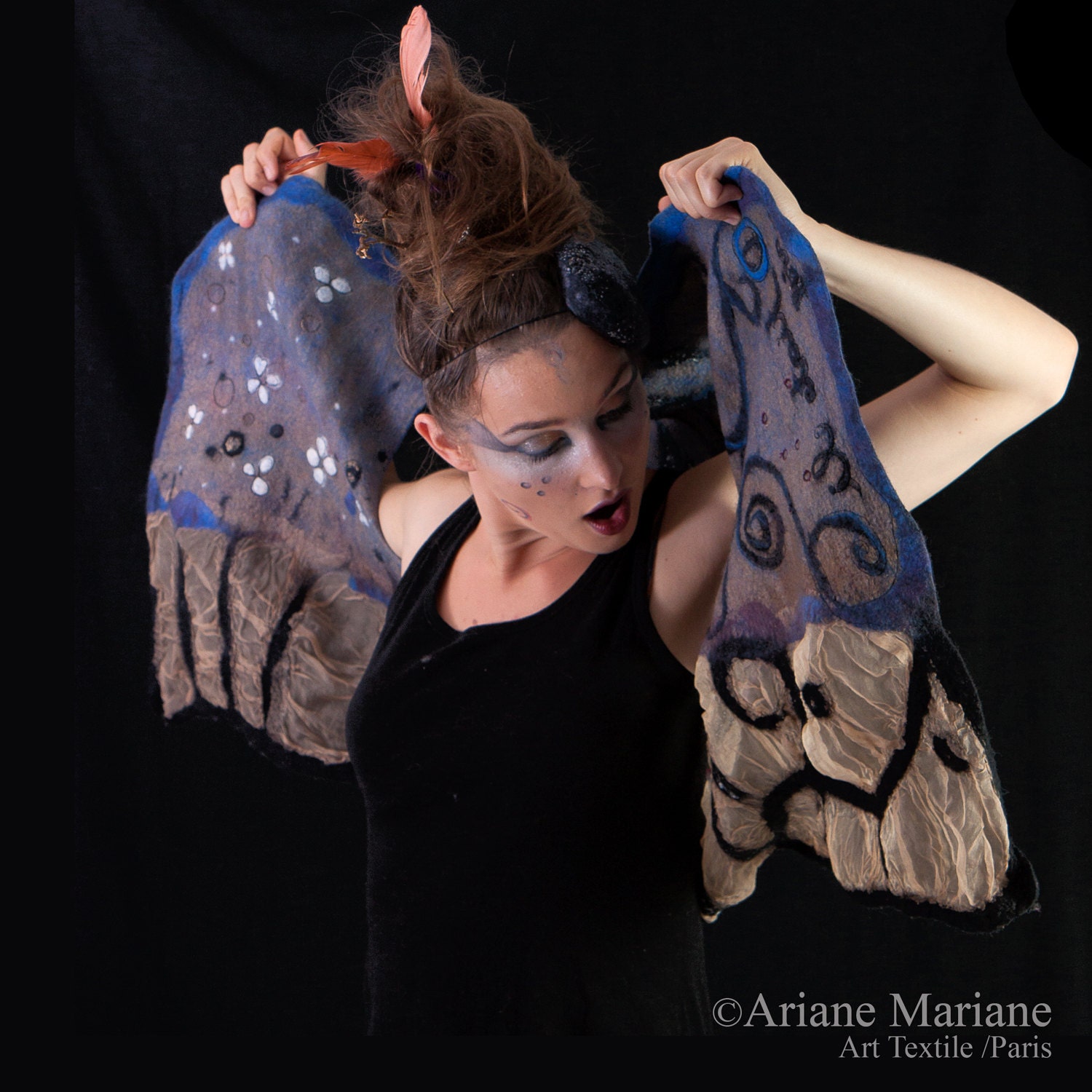 Wearable Art Vest Women Wool Silk Vest Unique Reversible Etsy