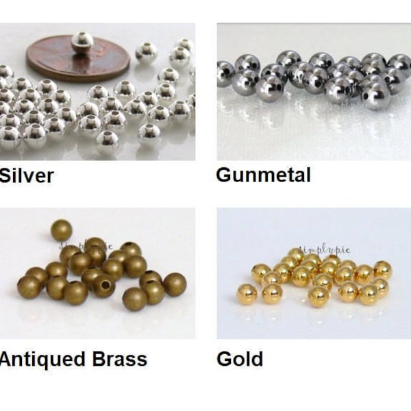 Half-Drilled End Round Bead Caps 5mm 10 Pcs Ur PICK Tips for Memory Wires Silver Gold Antiqued Brass Gunmetal