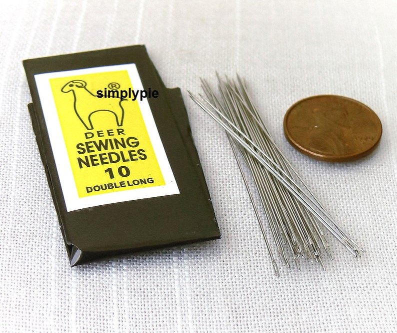 Ten Sewing Needles Two Inch Long Beading Needles Etsy