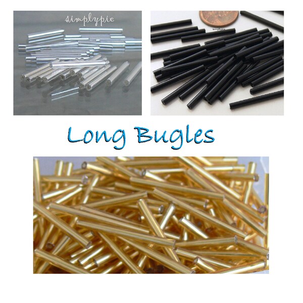 Long Bugle Beads Etsy