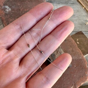 Pequeñas cuentas de resistencia recicladas: 20 piezas de 2 pulgadas, estilo industrial chic, 4 x 2 mm, para joyería. imagen 5