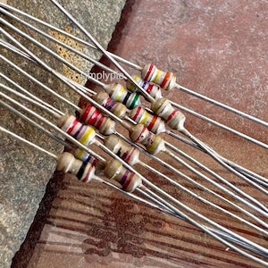 Pequeñas cuentas de resistencia recicladas: 20 piezas de 2 pulgadas, estilo industrial chic, 4 x 2 mm, para joyería. imagen 1