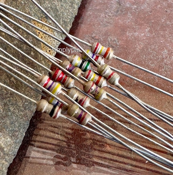 Small Upcycled Resistor Beads: 20 Pcs 2-Inch Industrial Chic 4x2mm Jewelry Findings
