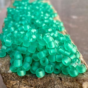 Frosted Dark Peridot 11/0 TOHO 10g Glass Seed Beads