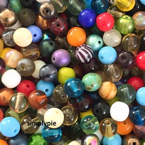 Mix Colors Czech Round Glass Beads 6mm Druk Assorted image 2