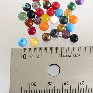 Mix Colors Czech Round Glass Beads 6mm Druk Assorted image 4