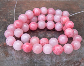 PINK Malaysia Jade Quartz Gemstone beads Strand/40b