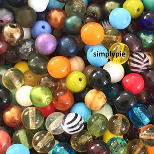 Mix Colors Czech Round Glass Beads 6mm Druk Assorted image 3