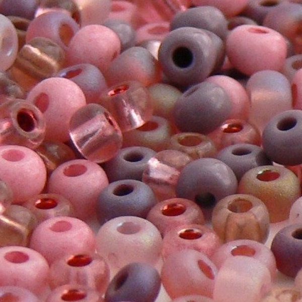 6/0 Czech Teaberry Mix Glass Seed Beads 200 - Pls use sale coupon and save.