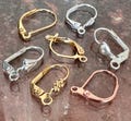 Leverback Earring Earwires 10 Pcs Ur Pick Gold Silver Copper Antiqued Brass Interchangeable Hinged Heart Shell Flower Split Open Loop