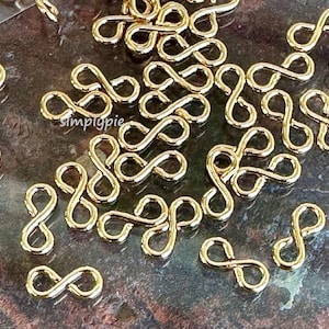 Figure 8/Infinity Connectors Links 50 Ur PICK Silver Gold Antiqued Brass Gunmetal