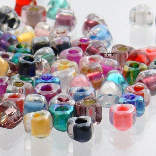 MIYUKI Triangle Mix, Assorted Colors Glass Beads 10-Grams