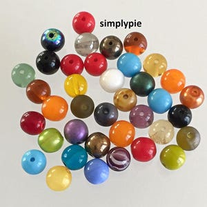 Mix Colors Czech Round Glass Beads 6mm Druk Assorted image 5
