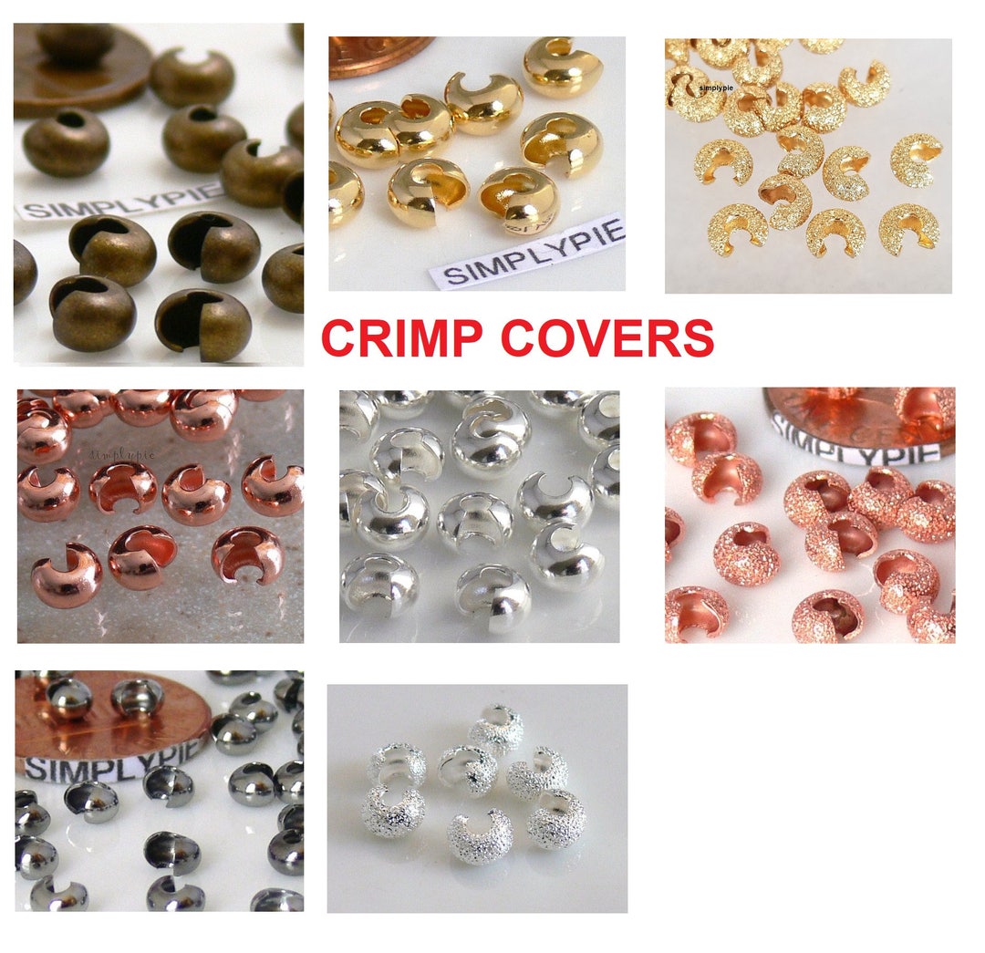 Bead Crimp Covers 50 Pcs Ur Pick 3mm 4mm 5mm Silver Gold Copper